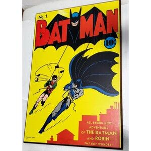 2013 Silver Buffalo Batman No.1 Wood Poster 19x13 DC Comics Robin Wall Art